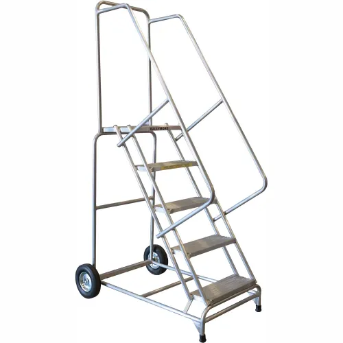 10 Step 24"W Aluminum Wheelbarrow Ladder - Ribbed Tread - ALWB1030