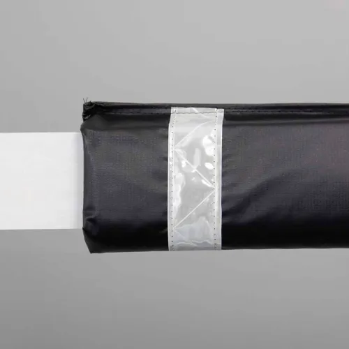 108"W Soft Nylon Gate Arm Cover - Black Cover/White Tapes - Pkg Qty 6