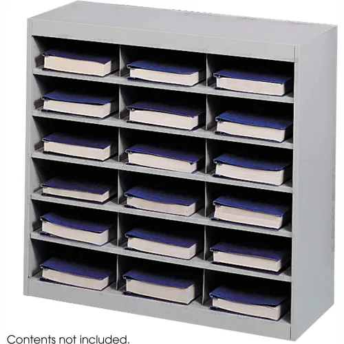 18 Compartment Steel Project Organizer - Gray