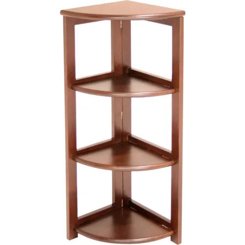 34x12 Corner Flip Flop Bookcase - Mocha Walnut