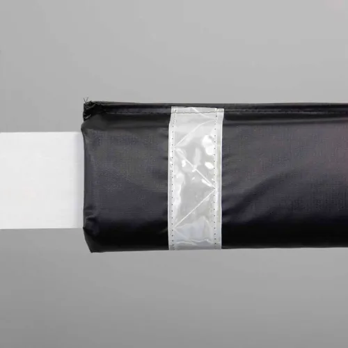 72"W Soft Nylon Gate Arm Cover - Black Cover/White Tapes - Pkg Qty 6