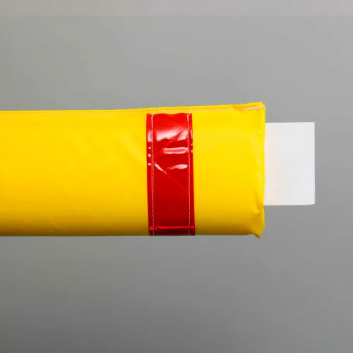 72"W Soft Nylon Gate Arm Cover - Yellow Cover/Red Tapes - Pkg Qty 6