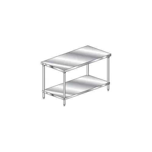 Aero Manufacturing 304 Stainless Steel Table, 72 x 24", Undershelf, 16 Gauge