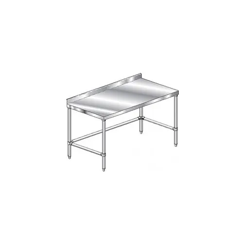 Aero Manufacturing 430 Stainless Steel Table, 72 x 30", 2-3/4" Backsplash, 16 Gauge