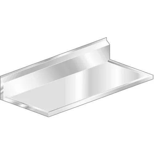 Aero Manufacturing Countertop, 304 Stainless Steel V-Edge, 4" Backsplash, 96"W x 24"D