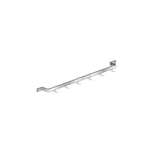 Aero Manufacturing SBGPR-60 Wall-Mounted Pot Rack - Single Bar NSF Grey Coat 60"W x 6"D