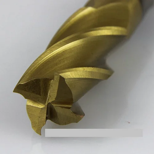 All Industrial 14530 | 3/4" Diameter x 5/8" Shank x 3-3/4" OAL 4 Flute TiN High Speed Steel Square End Mill