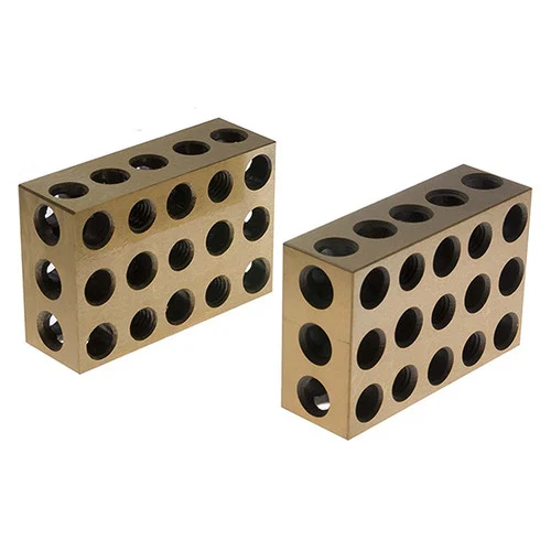 All Industrial 55510 | 1 Pair Ultra Precision TiN Coated 1-2-3 Blocks
