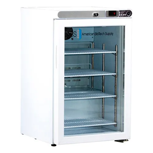 American Biotech Supply Premier Freestanding Undercounter Refrigerator, 2.5 Cu.Ft., Glass Door