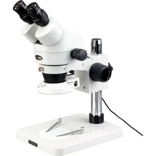 AmScope SM-1BS-64S 7X-45X Inspection Dissecting Zoom Stereo Microscope with 64-LED Light