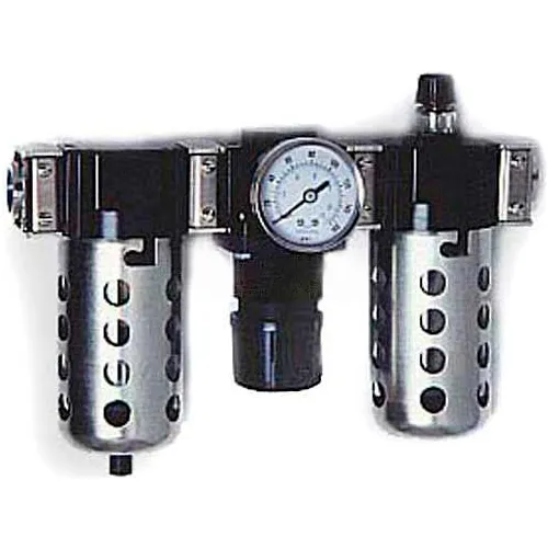 Arrow 1/2" Modular FRL W/End Ports C33454, Gauge, Poly Bowl, Manual & Ultra Fog Lubricator