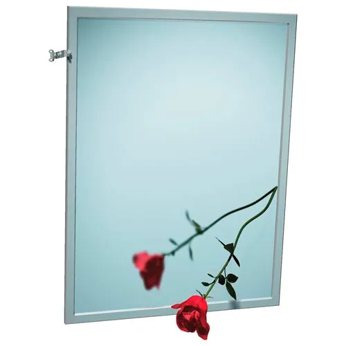 ASI® Adjustable Tilt Stainless Steel Frame Mirror - 18"Wx30"H - 10-0600-T1830