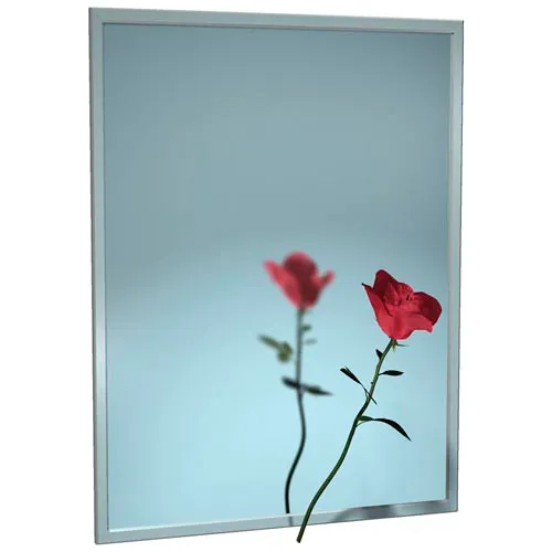 ASI® Stainless Steel Channel Frame Mirror - 24"Wx48"H - 10-0620-2448