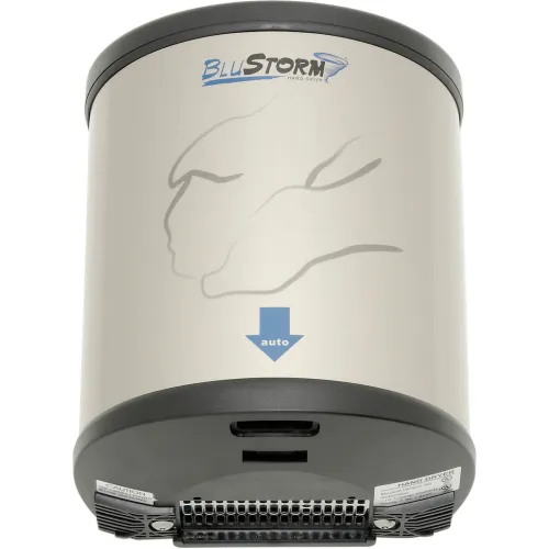BluStorm® Automatic Hand Dryer, Black/Gray Steel, 120V