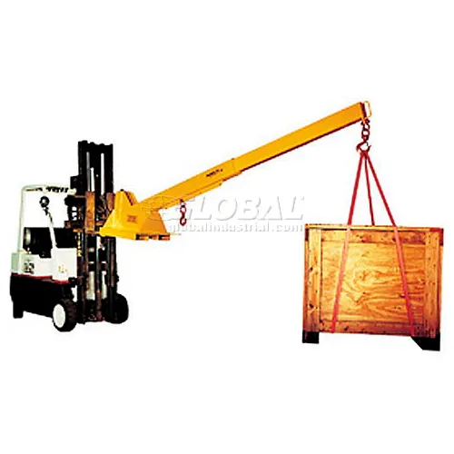 Caldwell HD Adjustable Pivoting Forklift Jib Boom Crane, 8000 Lbs. Capacity
