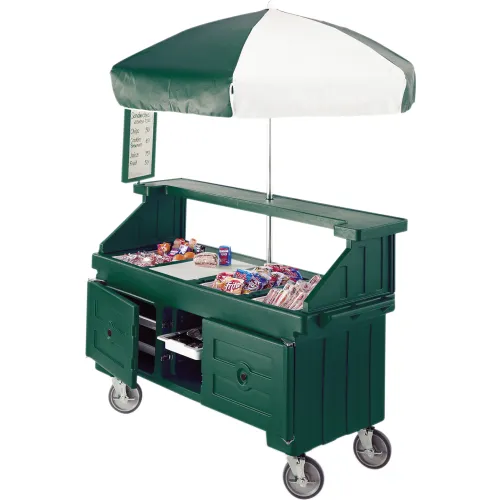 Cambro CVC724519 - Camcruiser Vending Cart, 4 full size pans, 6" deep, Green