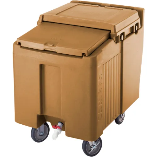 Cambro ICS125L157 - Ice Caddies, Beige, 125 Lbs. Cap., 2 Swivel, 2 locking
