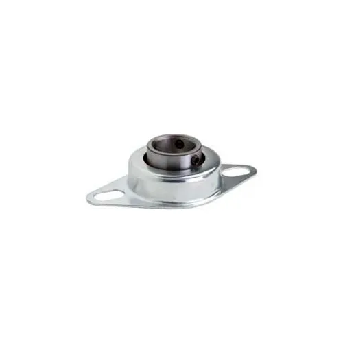 Clesco, 2 Bolt Flange Mount Ball Bearing, F2PS-BL-050, Pressed Steel Housing, Standard, 1/2"ID