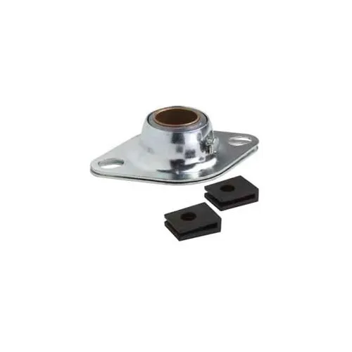 Clesco, 2 Bolt Flange Mount Bronze Bearing, F2PS-BR-075, Press Steel Housing, Self-Align, 3/4"ID