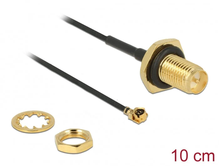 Delock 89584 Antenna Cable Rp-Sma Jack Bulkhead To I-Pex Inc., Mhf I Plug 1.13