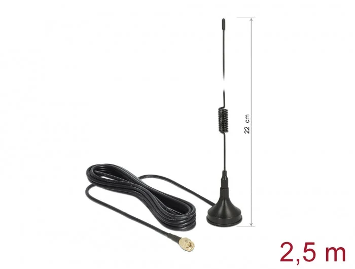 Delock 89613 Gsm / Umts / Lte Antenna Sma Plug 2 Dbi Fixed Omnidirectional