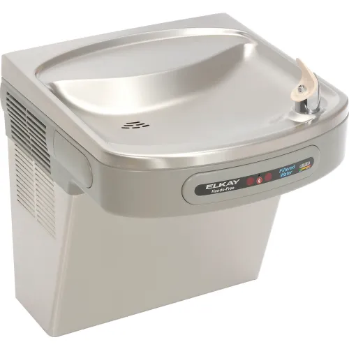 Elkay Drinking Fountain, Filtered, ADA Hands Free, Stainless Steel, 115V, 60Hz, 5 Amps, LZO8S