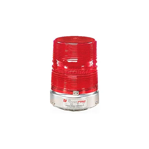 Federal Signal 131ST-012-024R Strobe, 12-24VDC, Pipe Mount, Red