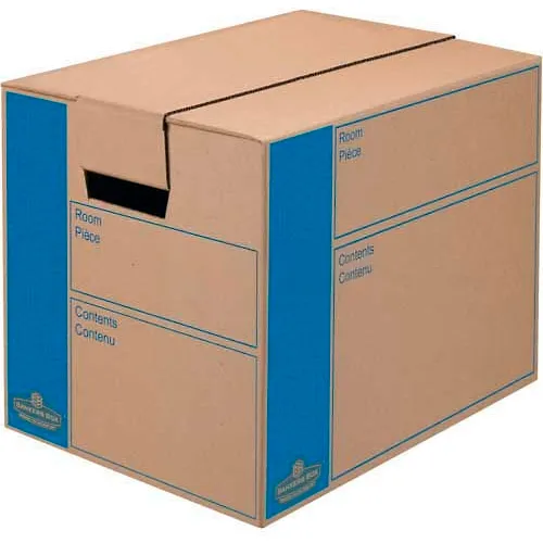 Fellowes Smoothmove™ Small Moving & Storage Boxes, 17"L x 12"W x 12"H, Kraft - Pkg Qty 10