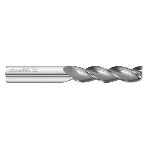 Fullerton Tool 27024 | 1/2" Diameter x 1/2" Shank x 2" LOC x 4" OAL 3 Flute Uncoated Solid Carbide Square End Mill