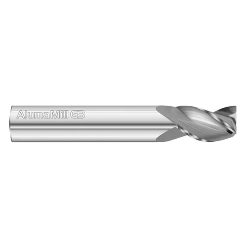 Fullerton Tool 27111 | 5/8" Diameter x 5/8" Shank x 3/4" LOC x 3-1/2" OAL 3 Flute Uncoated Solid Carbide Square End Mill