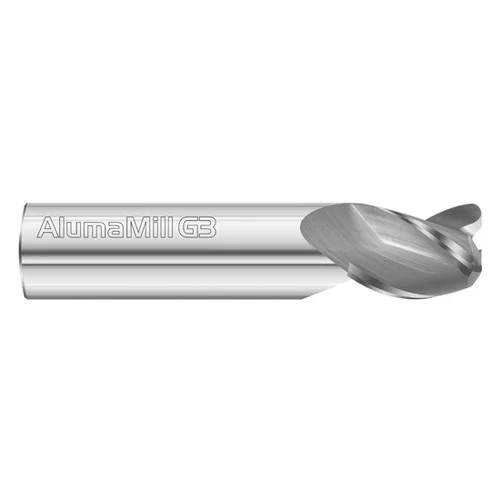 Fullerton Tool 27381 | 10.00mm Diameter x 10.00mm Shank x 15.00mm LOC x 64.00mm OAL 3 Flute Uncoated Solid Carbide Radius End Mill