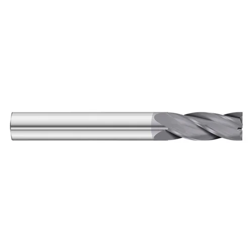 Fullerton Tool 30036 | 1/4" Diameter x 1/4" Shank x 1-1/2" LOC x 4" OAL 4 Flute TiAlN Solid Carbide Square End Mill