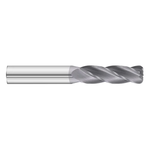 Fullerton Tool 31502 | 1" Diameter x 1" Shank x 3" LOC x 6" OAL 4 Flute TiAlN Solid Carbide Radius End Mill