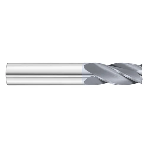 Fullerton Tool 32730 | 5/64" Diameter x 1/8" Shank x 1/4" LOC x 1-1/2" OAL 4 Flute TiCN Solid Carbide Square End Mill