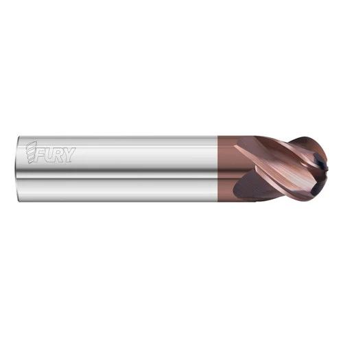Fullerton Tool 35009 | 3/16" Diameter x 3/16" Shank x 5/16" LOC x 2" OAL 4 Flute FC20 Solid Carbide Ball End Mill