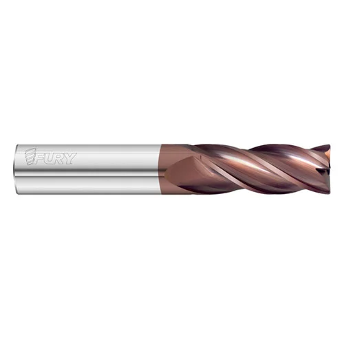 Fullerton Tool 35100 | 4.00mm Diameter x 4.00mm Shank x 12.00mm LOC x 50.00mm OAL 4 Flute FC20 Solid Carbide Radius End Mill
