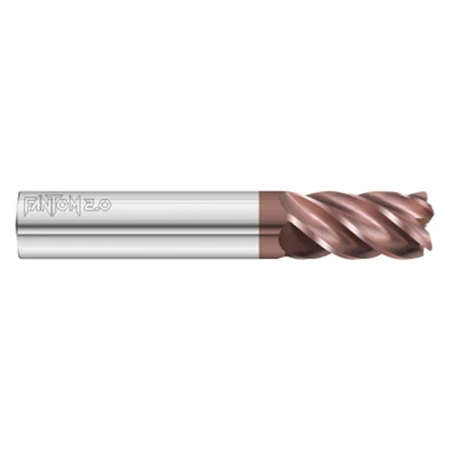 Fullerton Tool 37579 | 3/8" Diameter x 3/8" Shank x 1/2" LOC x 2-1/2" OAL 5 Flute FC20 Solid Carbide Radius End Mill