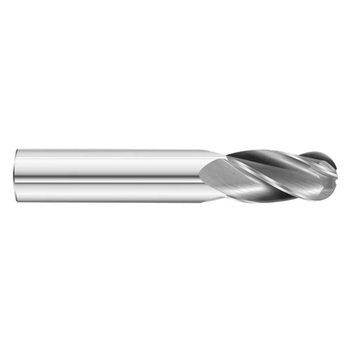 Fullerton Tool 92026 | 5.00mm Diameter x 5.00mm Shank x 16.00mm LOC x 64.00mm OAL 4 Flute Uncoated Solid Carbide Ball End Mill