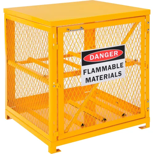 Global Industrial™ Cylinder Storage Cabinet SGL Door, 31"Wx30"Dx35"H, 4 Cylinder Cap, Unassem.