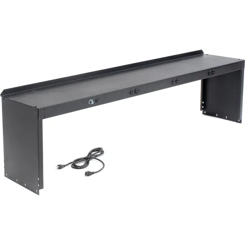 Global Industrial™ Steel Power Riser, 72"W x 15"D, Black