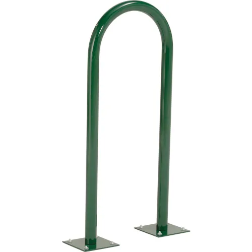 Global Industrial™ U-Rack Bike Rack, 2-Bike Capacity, Flange Mount, Green