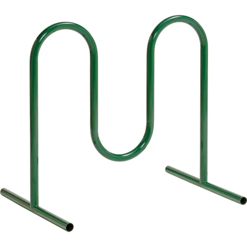 Global Industrial™ Wave Bike Rack, 5-Bike Capacity, Free Standing, Green