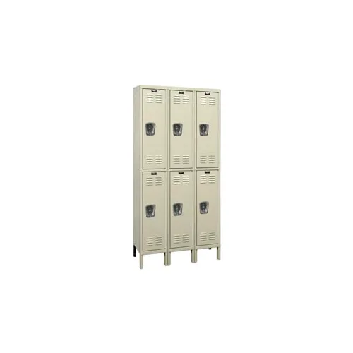 Hallowell® 2-Tier 6 Door Corrosion Resistant Locker, 36"W x 18"D x 78"H, Tan, Assembled