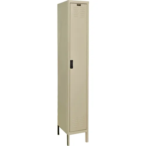 Hallowell® DigiTech 1-Tier 1 Door Electronic Access Locker, 12"W x 15"D x 78"H, Tan, Assembled