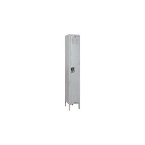 Hallowell® MedSafe 1-Tier 1 Door Antimicrobial Locker, 15"W x 18"D x 78"H, Gray, Unassembled