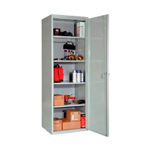 Hallowell® SecurityMax Welded Solid Locker, 24"W x 22"D x 72"H, Light Gray, Assembled