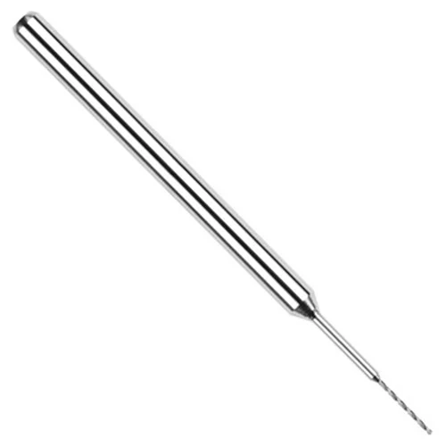 Harvey Tool 20087 | 0.0087" Diameter x 0.1260" Flute Length x 1/8" Reduced Shank x 1-1/2" OAL 130 Degree Drill Point Angle Uncoated Solid Carbide Micro Drill Bit