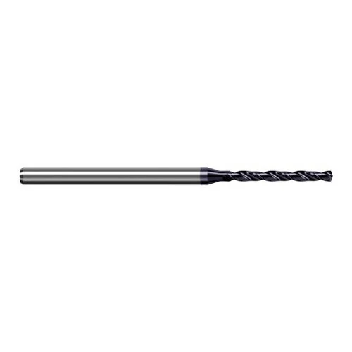 Harvey Tool ADS1470-C3 | 3.733mm Diameter x 6.000mm Shank x 100.000mm OAL 140 Degree Drill Point AlTiN Coated Solid Carbide Micro Drill Bit