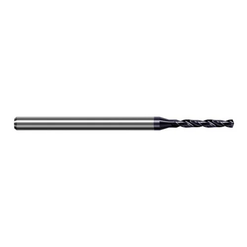 Harvey Tool BVT0140-C3 | 0.356mm Diameter x 3.000mm Shank x 50.000mm OAL 140 Degree Drill Point AlTiN Coated Solid Carbide Micro Drill Bit