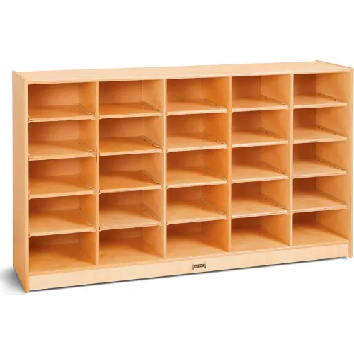 Jonti-Craft® 25 Tub Mobile Cubbie Without Tubs, 60"W x 15"D x 35-1/2"H, Birch Plywood